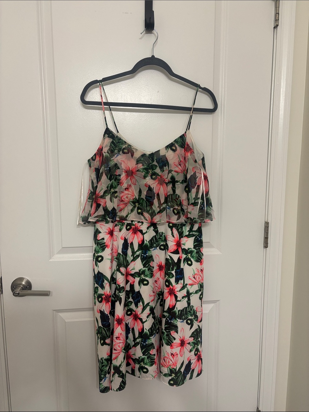 Vince Camuto Floral Pink & Green Tropical Sundress